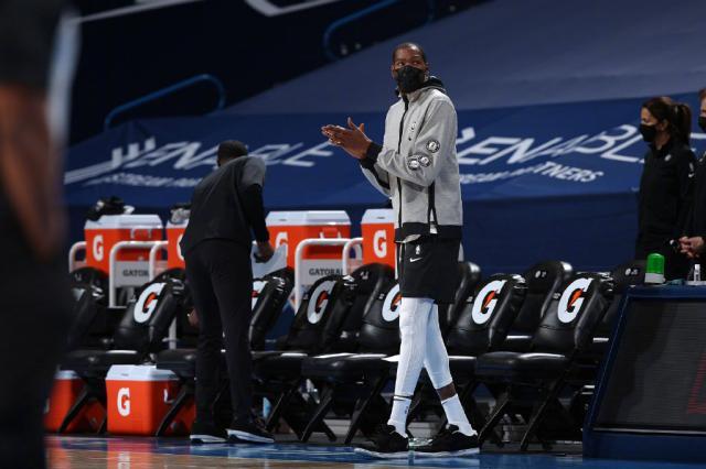 KD缺阵也能轰147分 哈登欧文率领篮网9人上双